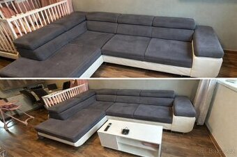 Rozkládací gauč s úložným prostorem