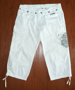 Bílé capri letní kalhoty, vel. 38, zn. Protest