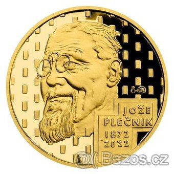 Zlatá půluncová medaile Jože Plečnik proof