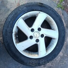 Prodám ALU disky MAZDA + letní BARUM BRAVURIS 5hm 205/55 R16 - 1