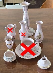Růžový porcelán - drobnosti, viz foto