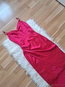Hot pink společenské šaty vel.36