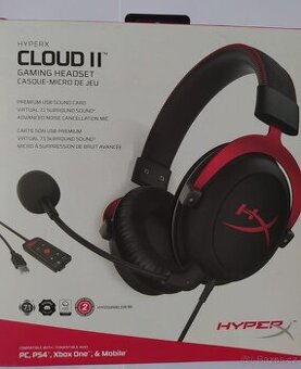 Herní sluchátka HyperX Cloud II Red