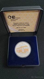 Stříbrná mince 500 Kč 2024 Tramvaj ČKD Tatra T3 proof