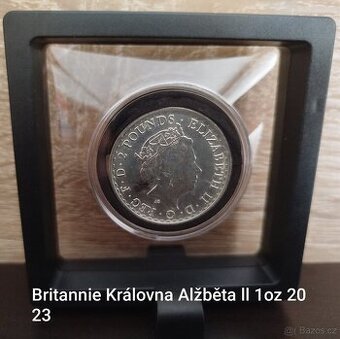 Stříbrná investiční mince Britannie Alžběta II, 1 OZ 2023 - 1
