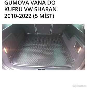 Gumová vana do kufru VW Sharan, Seat Alhambra 2010-2022