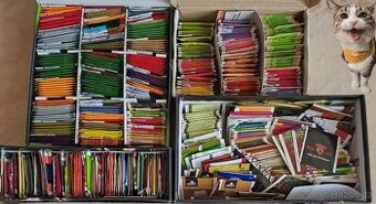 Obaly od čajů - několik krabic - sbírka a výměna