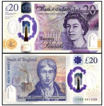 Velká Británie - 20 Liber bankovka, 2020, UNC