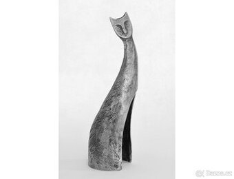 Socha kočka kov dekorace sochy socha kočky cín umění