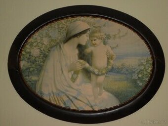 Starý obraz Madona s dítětem