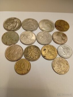 KONVOLUT MINCÍ ČESKO SLOVENSKO A STŘÍBRNÉ MINCE