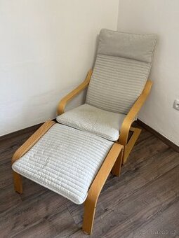 Křeslo IKEA s podnožkou