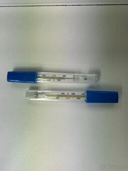 Rtuťový teploměr - lékařský, skleněný