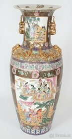 Velká čínská váza Kanton V 124 cm. Značená