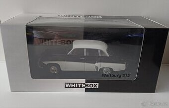 Wartbur 312 černobílý 1:24 White box