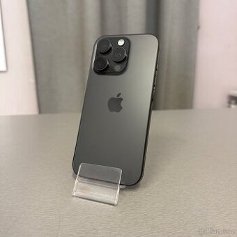 iPhone 16 Pro 128GB black titan, 100% baterie, rok záruka