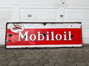 Mobiloil velká smaltovaná cedule - 1
