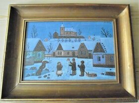 Josef LADA obrázek - Sněhulák s fajfkou 1949