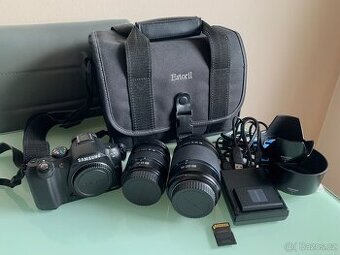 Samsung NX10 + 18-55 mm + 50-200 mm + příslušenství