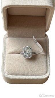 Prsten z bílého 14K zlata s laboratorním 2,97 ct diamantem - 1