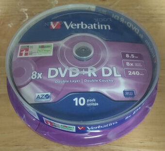 Prodám Verbatim DVD+R DL balení 10ks