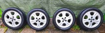 4 x komplet pneu + alu disky, Dunlop, jeté, letní, vzorek 5m