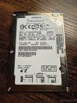 retro 2,5" HDD HITACHI 40GB, Ultra-ATA/100 + rámeček na 3,5