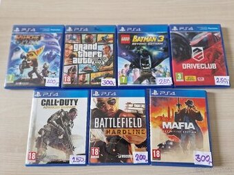 Hry na playstation 4 velmi dobrý stav od 200kč