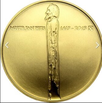 Zlato / zlatá mince Jan Hus 2015 proof 1oz