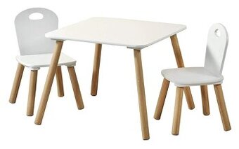 Kesper Dětský stolek se dvěma židlemi- bílý nerozbalený