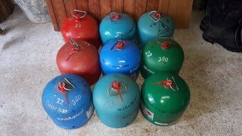 malá 2kg plynová PB láhev bomba s plombou revizí propanbutan