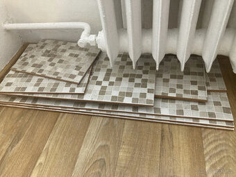 Obklad EBS Elis dekor 25x70 čtverec taupe