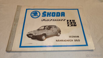 Škoda FAVORIT 115 135 136 -- seznam náhradních dílů