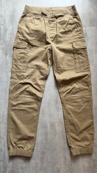 Plátěné jogger kalhoty H&M vel. 152
