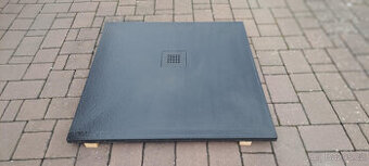 Vanička liý mramor černá 90x90