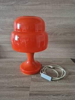 Retro skleněná stolní lampa