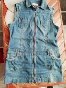 Šaty /dlouhá vesta Green