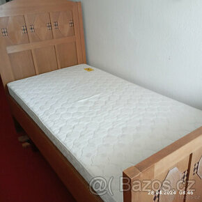 Starožitná postel s polohovatelným roštem+matrace (postel 1) - 1