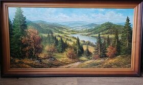 Obraz krajina údolí v Čechách, malíř Helmut Glassl