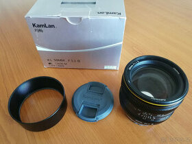 Objektiv KamLan 50mm F1.1 Mark II pro Sony E
