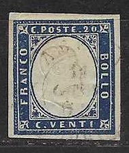 Známky Itálských států - Sardinie - Mi: 12 (r.1862)
