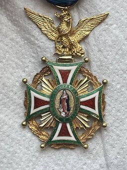 ŘÁD GUADALUPE Originální Rytířský kříž, 2. typ. (1853- Mexik