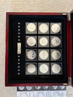 Stříbrná sada mincí Fabulous 12 (2010) – 1 oz, certifikát