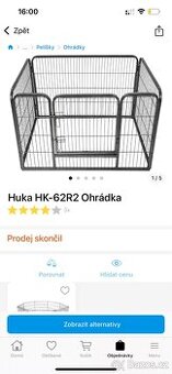 Ohrádka pro psa HUKA 70x120x85