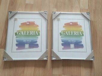 2x plastový rámeček, stříbrný, nový