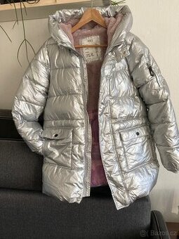 Dívčí zimní bunda dlouhá - Marks & Spencer vel. 158