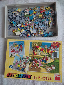 DINO Puzzle Čtyřlístek 3x55 dílků
