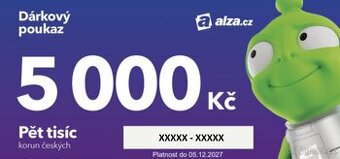 Dárkový poukaz Alza v hodnote Kč 5.000 (platnost do 12.2027)