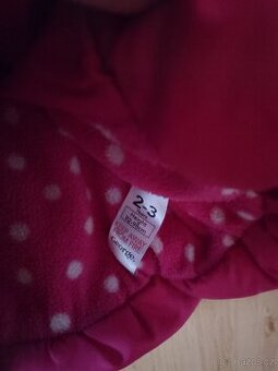 Zimní bunda dívčí vel.92 růžová