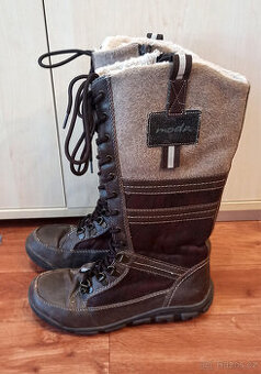 Dívčí zimní boty s kožíškem, kozačky vel. 37, st.23